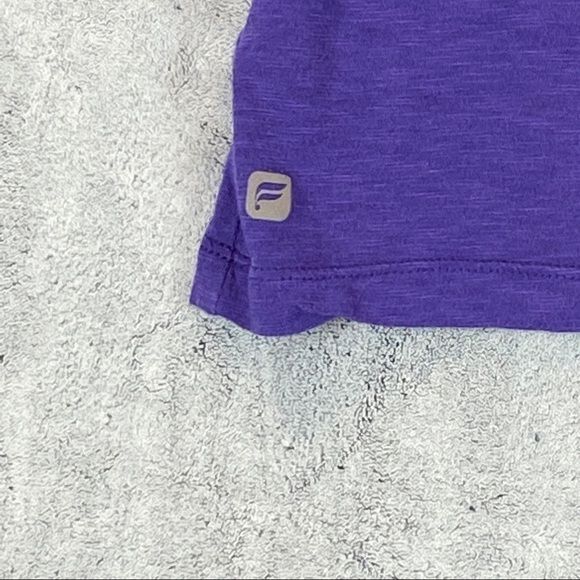 Fabletics Long Sleeve Tee Womens XXL Scoop Neck Purple Stretchy Activewear Top - Picture 3 of 11